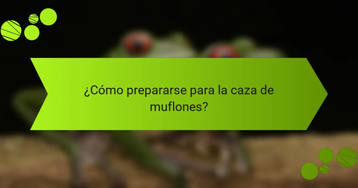 ¿Cómo prepararse para la caza de muflones?